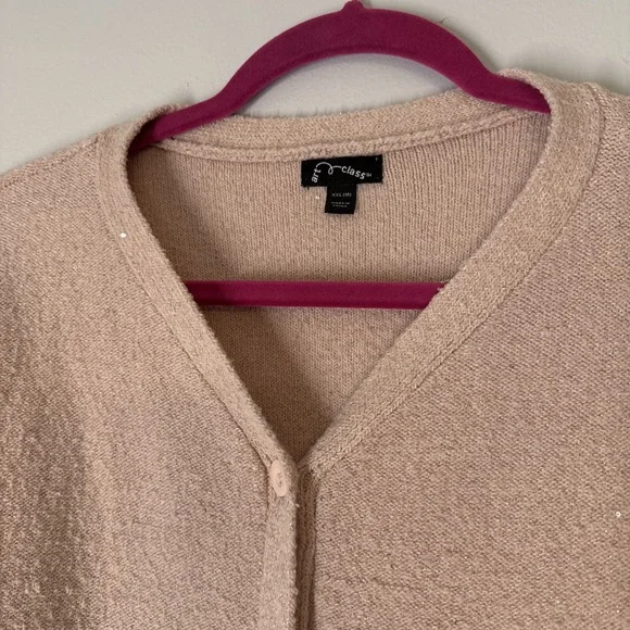 Shimmer Pink Cardigan Girls XXL (16) Warm Trendy Cute - Picture 5 of 6